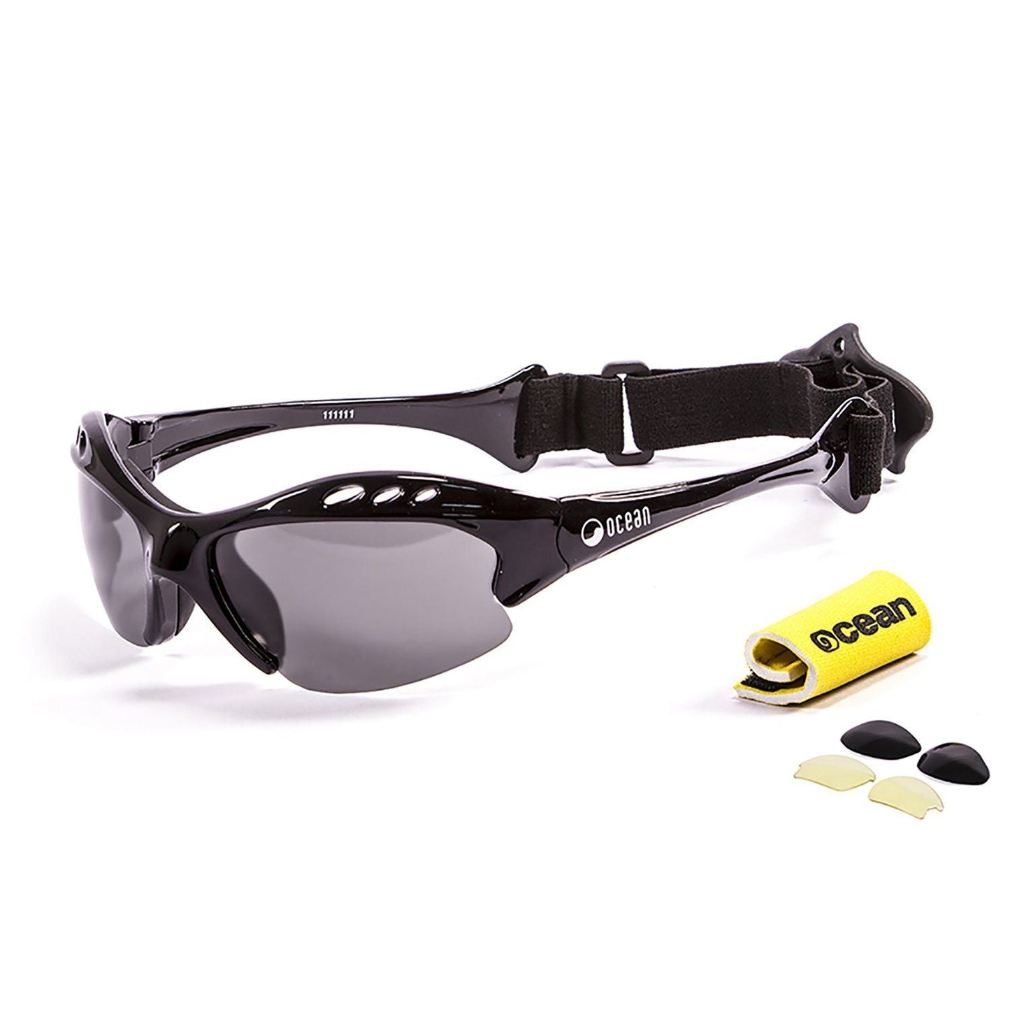 MAURICIO Polarized Sunglasses Kiteboarding Surf Water Sports (Frame Matte Black, Lens Smoke)