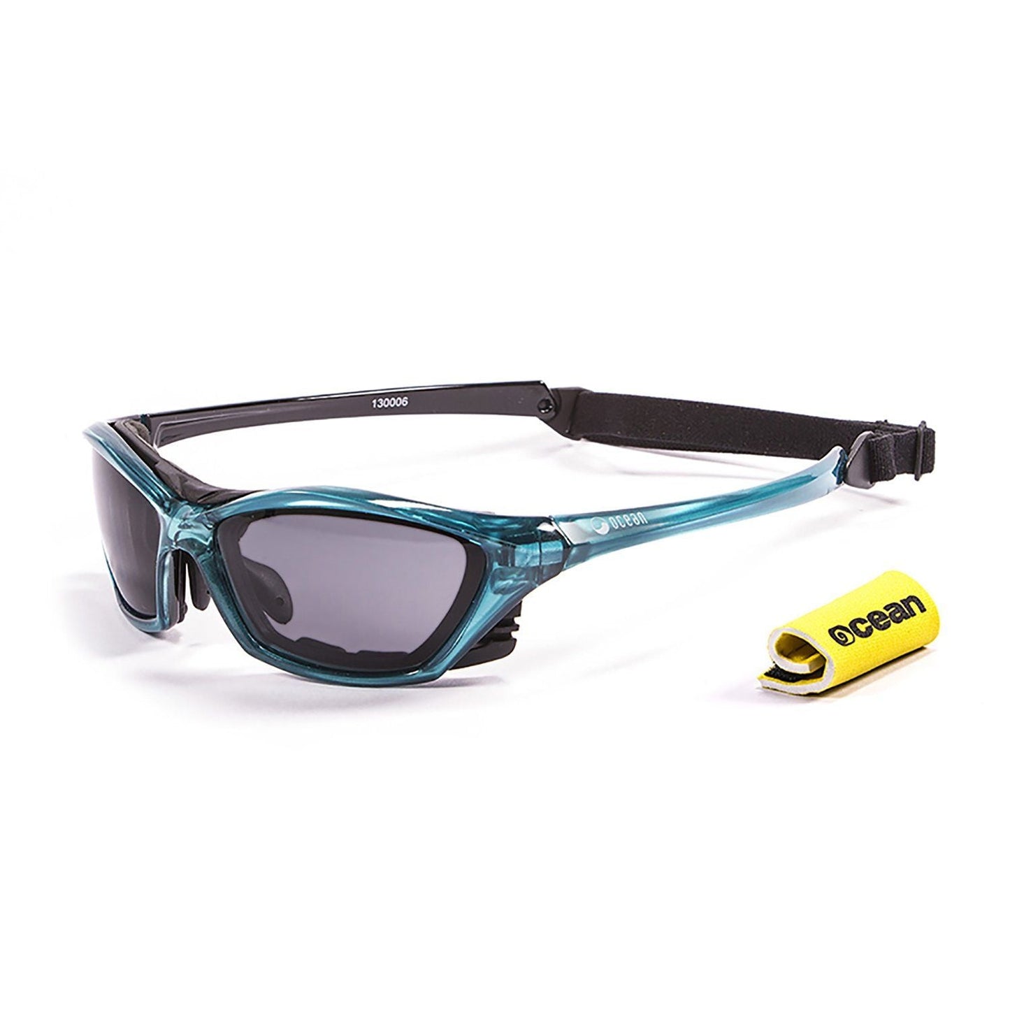 LAKE GARDA Polarized Sunglasses Kiteboarding Surf Water Sports (Frame Blue, Lens Smoke)