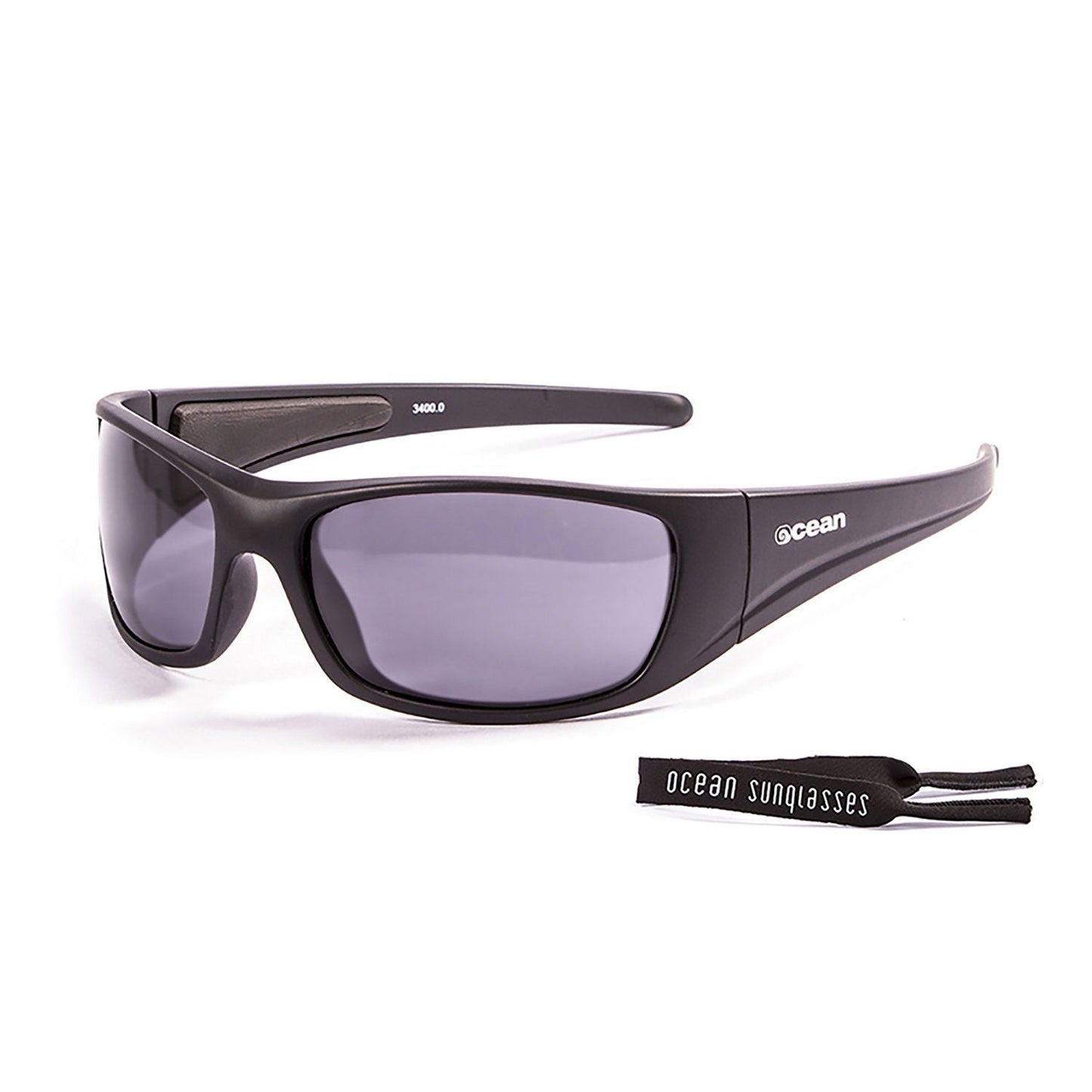 BERMUDA Polarized Sunglasses Kiteboarding Surf Water Sports (Frame Matte Black, Lens Smoke)