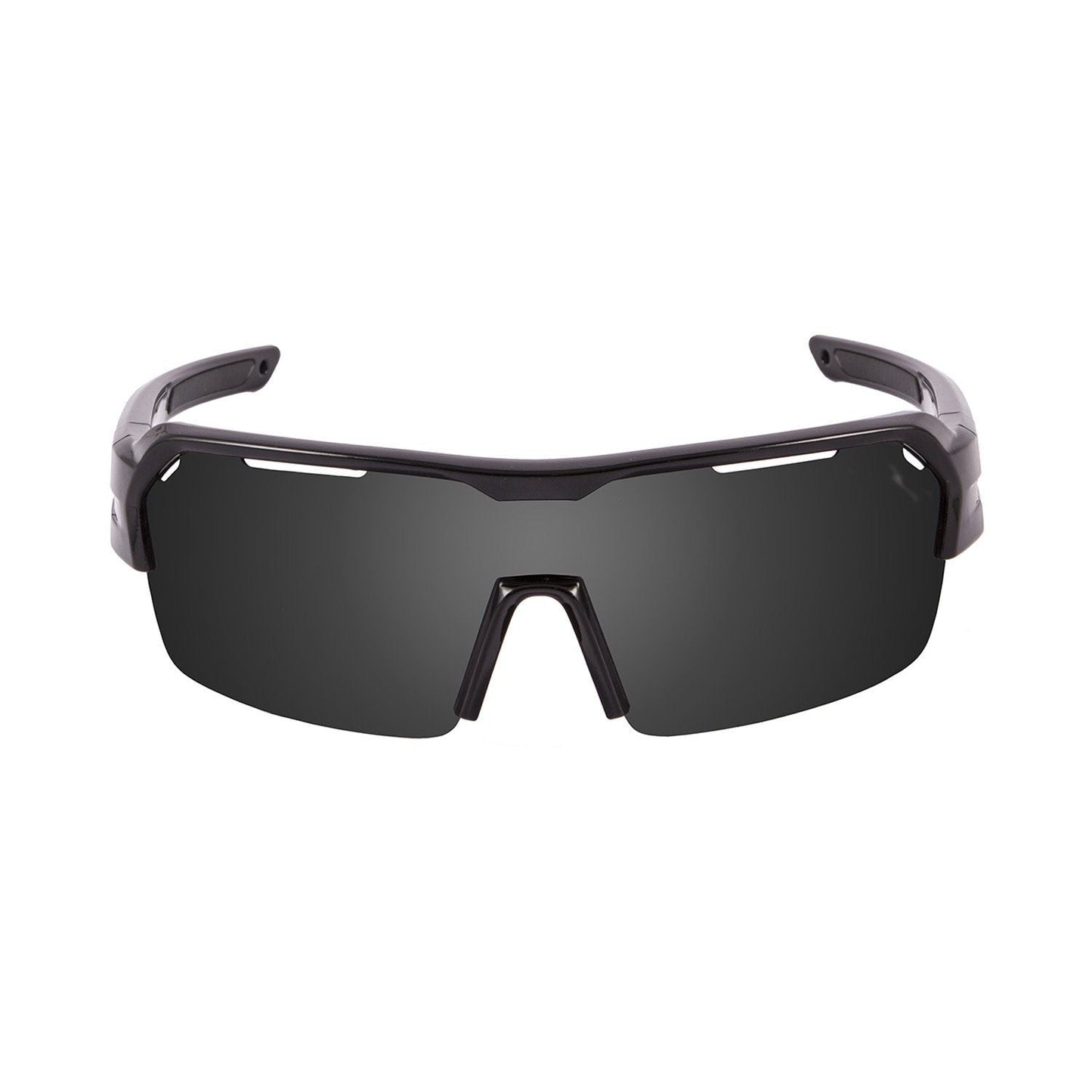 RACE Polarized Sunglasses Cycling & Running Water Sports (Frame Matte Black, Lens Smoke)