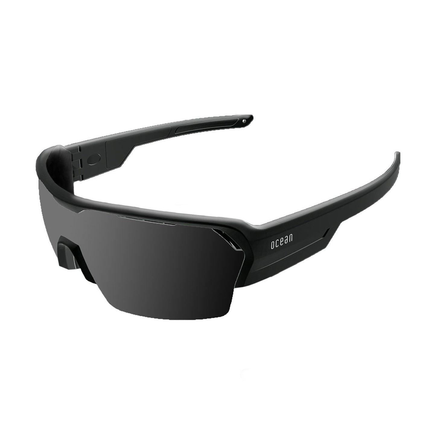 RACE Polarized Sunglasses Cycling & Running Water Sports (Frame Matte Black, Lens Smoke)