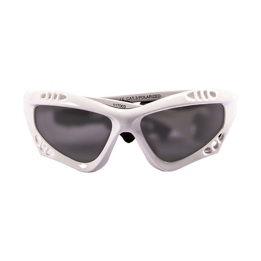 AUSTRALIA Polarized Sunglasses Kiteboarding & Water Sports (Frame Shiny White, Lens Smoke)